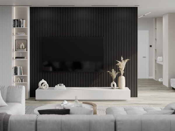 Mexen Lam-F, lamele acustice de perete 275 × 30 cm, suport din fetru 8 mm, furnir tehnic, negru abanos, S105-275307-3015-023