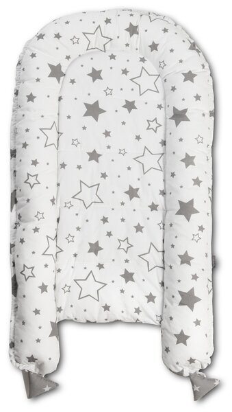 Cosulet bebelus pentru dormit Kidizi Baby Nest Cocoon 90x50 cm Galaxy Grey
