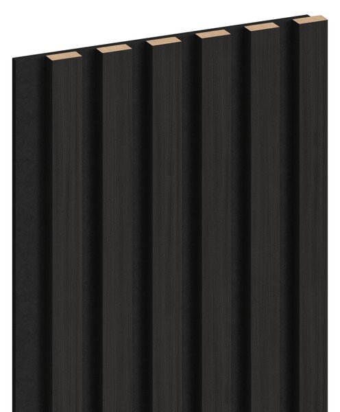 Mexen Lam-F, lamele acustice de perete 275 × 30 cm, suport din fetru 8 mm, furnir tehnic, negru abanos, S105-275307-3015-023