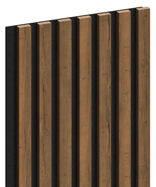 Mexen Lam-F, lamele acustice de perete 275 × 31,5 cm, fetru 6 mm, stejar moka, S105-275317-2812-074