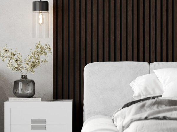 Mexen Lam-F, lamele acustice de perete 275 × 30 cm, suport din fetru 8 mm, furnir tehnic, maro abanos, S105-275307-3015-022