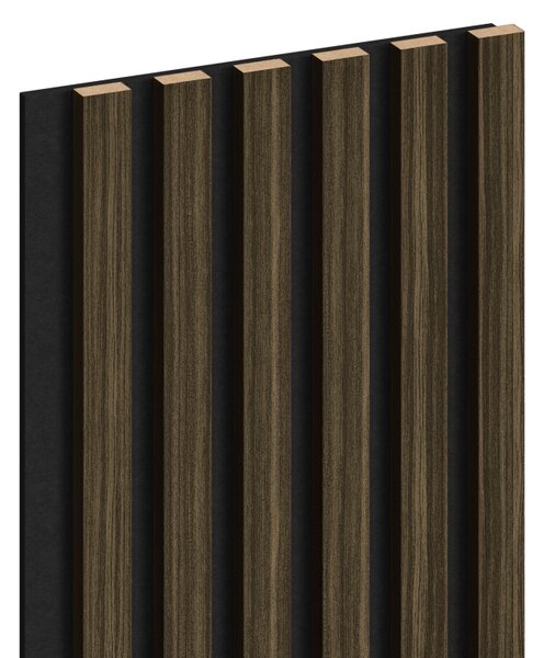 Mexen Lam-F, lamele acustice de perete 275 × 30 cm, suport din fetru 8 mm, furnir tehnic, abanos regal, S105-275307-3015-020