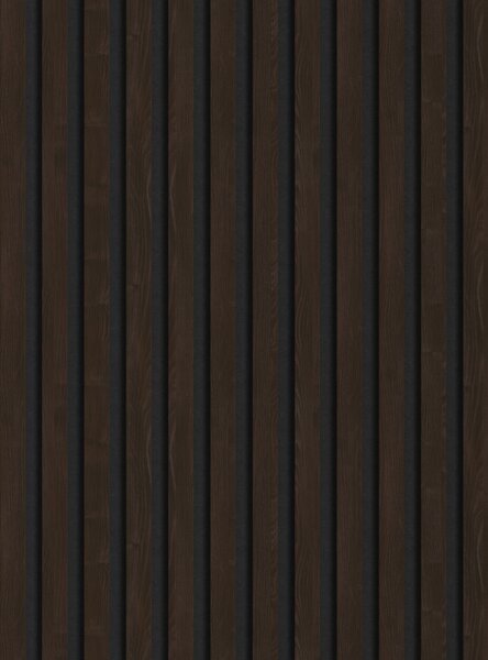 Mexen Lam-F, lamele acustice de perete 275 × 30 cm, suport din fetru 8 mm, furnir tehnic, maro abanos, S105-275307-3015-022