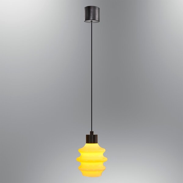 Pendul LED CACTUS cu cablu, 3 W, 230 V, 3000 K, negru/galben