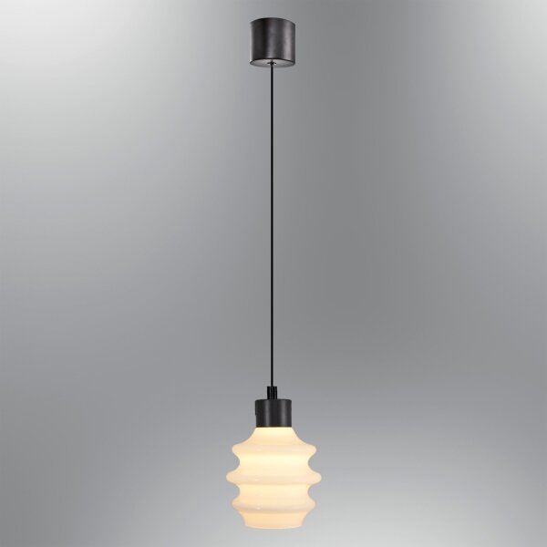 Pendul pe cablu CACTUS, LED 3W, 230V, 3000K, negru/alb