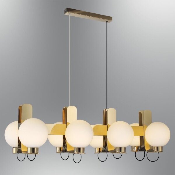 Candelabru pe cablu REGGIO 8xE27/40W/230V auriu