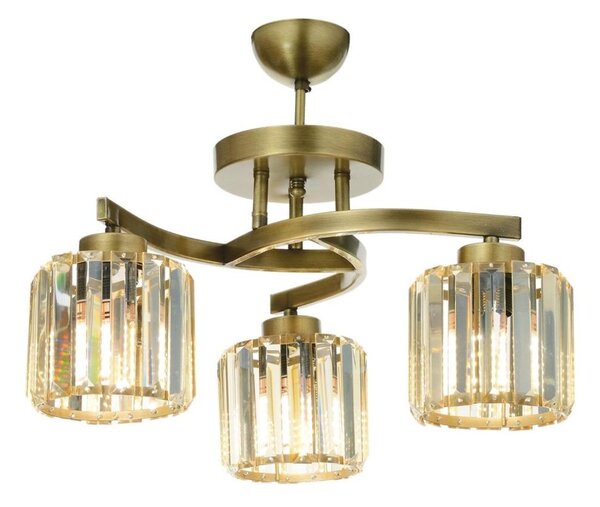 Lustră aplicată CRYSTALLINE 3xE27/40W/230V bronz