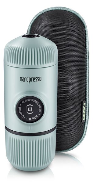 Aparat de cafea portabil Wacaco Nanopresso (albastru) + carcasă solidă