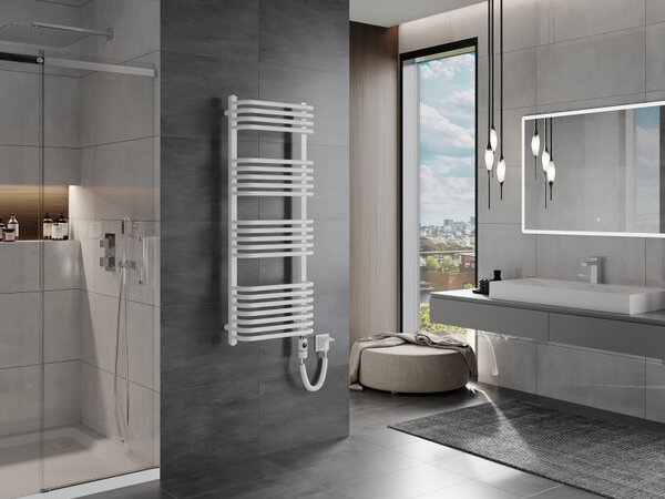 Mexen Apollo, element electric de încălzire 1210x450 mm + tijă de încălzire 600 W, alb, W117-1210-450-2600-20