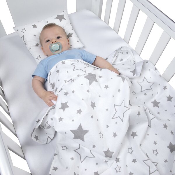 Cosulet bebelus pentru dormit Kidizi Baby Nest + pernuta plagiocefalie Kidizi Galaxy Grey