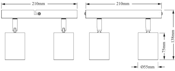 Osram - Spot ELEMENTAL 4xGU10/6W/230V