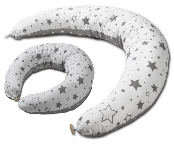 Perna gravide 200x35 cm cu husa detasabila Kidizi Hanna Galaxy Grey