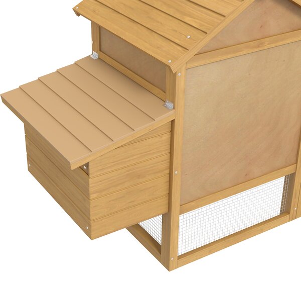 PawHut Coteț Prefabricat din Lemn pentru 2 Găini cu Gard pentru Grădină 150.5 x 54 x 87cm | Aosom Romania