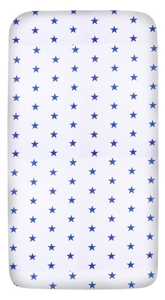 Set 2 cearceafuri din bumbac cu elastic roata pentru patut 120x60 cm Kidizi Dark Blue White