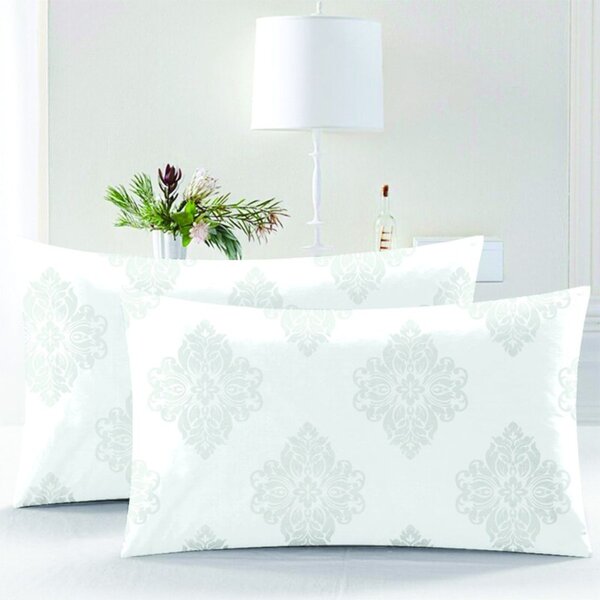 Set 2 fete de perna 50x70 cm, bumbac 100%, Lorena Alb