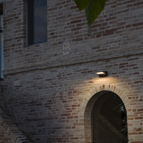 Aplică LED de exterior cu senzor Ideal Lux SWIPE LED/21W/230V CRI 90 IP54 maro
