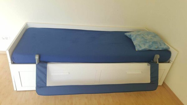 Protectie pat rabatabila pentru somiera adancita 150 cm Olmitos marine
