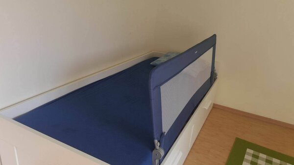 Protectie pat rabatabila pentru somiera adancita 150 cm Olmitos marine