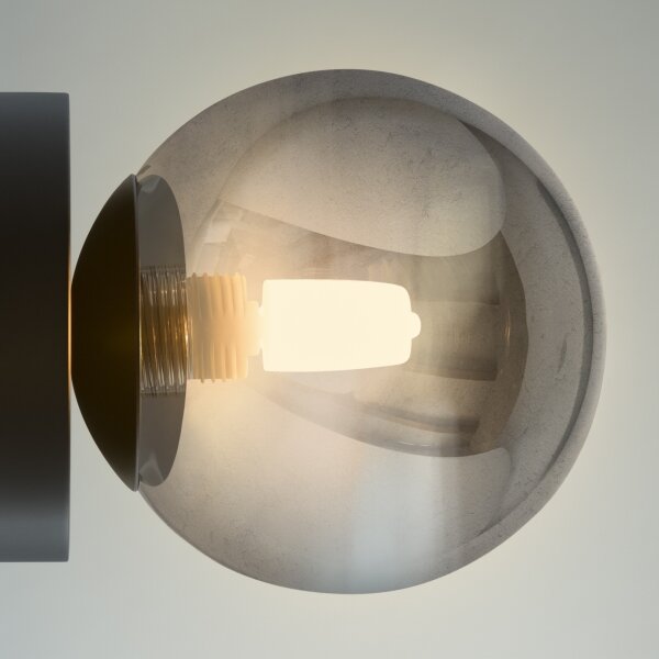 Ideal Lux - Aplica de perete LED PERLAGE, 1xG9/3W/230V, negru/sticlă fumurie