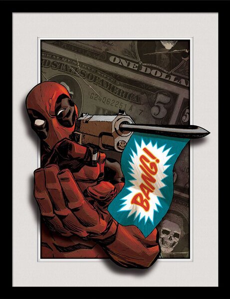 Poster înrămat Marvel - Deadpool Bang!