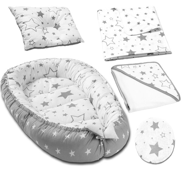 Set 5 piese Bebe Nou-Nascut Kidizi Galaxy Grey