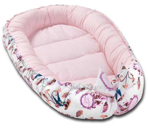 Cosulet bebelus pentru dormit Baby Nest Cocoon 90x50 cm Swallows