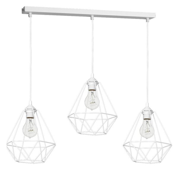 Lampă suspendată BASKET 3xE27/60W/230V alb