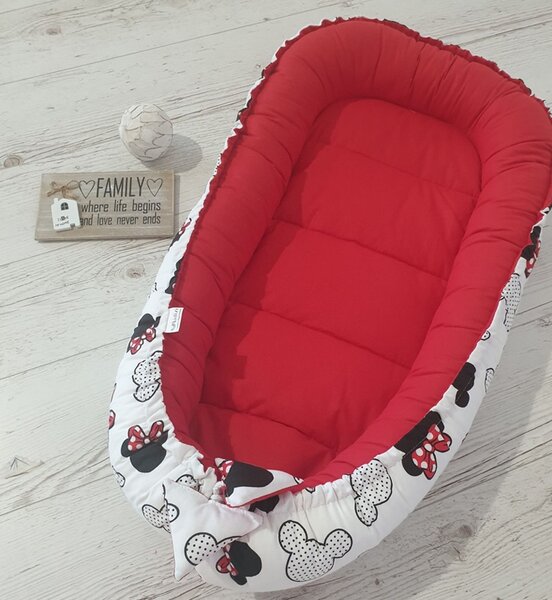 Cosulet bebelus pentru dormit Kidizi Baby Nest Cocoon 90x50 cm Minnie