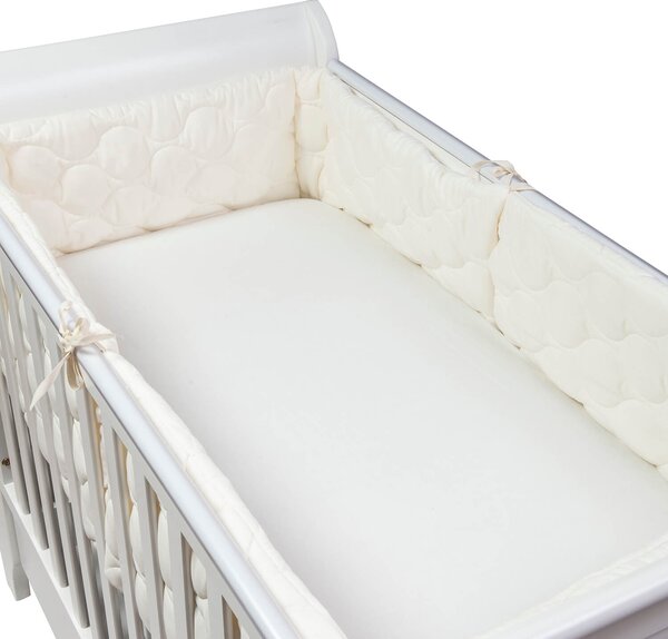 Set 2 aparatori matlasate patut 120x60 cm Kidizi Ecru Deluxe
