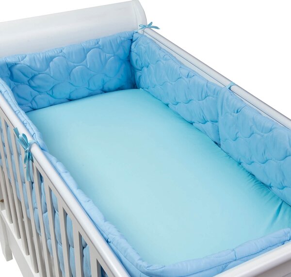 Set 2 aparatori matlasate patut 120x60 cm Kidizi Blue Deluxe