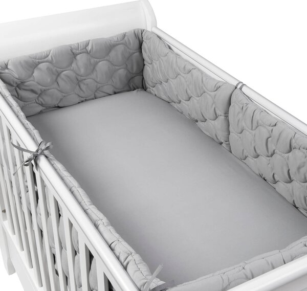 Set 2 aparatori matlasate patut 120x60 cm Kidizi Grey Deluxe