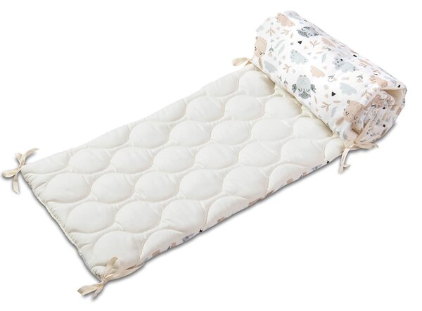 Aparatoare matlasata pentru patut 120x60 cm Kidizi Forest Friends Deluxe, inaltime 35 cm