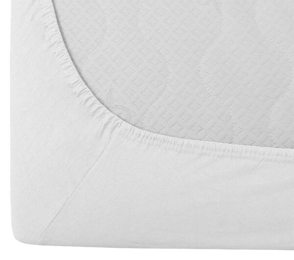 Set lenjerie de pat din microfibră WHITE DEER maro + cearșaf JERSEY alb