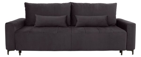 Canapea extensibilă Boston 385, Numărul de locuri: 3, Spațiu de depozitare, Antracit, 93x235x108cm, 83 kg, Picioare: Metal