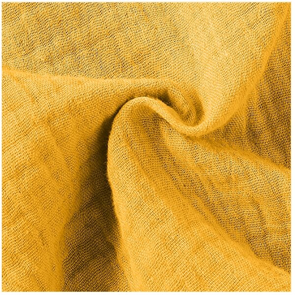 Paturica bebe de vara din muselina dubla 100x70 cm Kidizi Dark Yellow