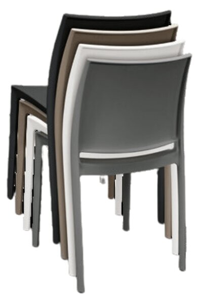 Set 4 scaune POLI -HORECA-POLIPROPILENA - BEJ TAUPE