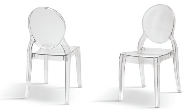 SET 4 SCAUNE TRANSPARENT OVALO-HORECA-