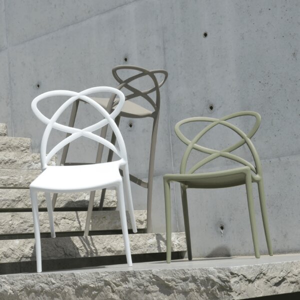 SET 4 SCAUNE BAR INFINITY -POLIPROPILENA-HORECA - NEGRU