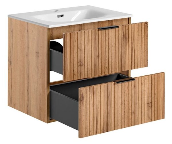 Set dulap Comad Adel Oak ADEL OAK 82-60-B-2S, lavoar Comad Sky SKY60-8099