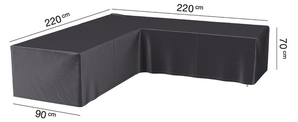 Husa mobilier gradina AeroCover pentru coltar, 220x220x90x70 cm, forma L, antracit