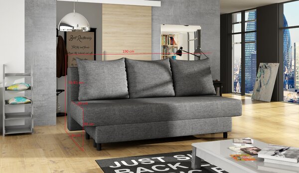 Canapea trei locuri Azema (gri deschis). Promo -18%. 1025410