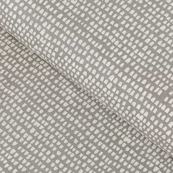 Goldea țesătură din bumbac 100% simona - forme mici albe pe gri 145 cm