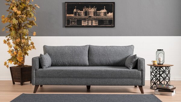 Canapea extensibila cu 3 Locuri Ariana, Gri, 208 x 85 x 81 cm