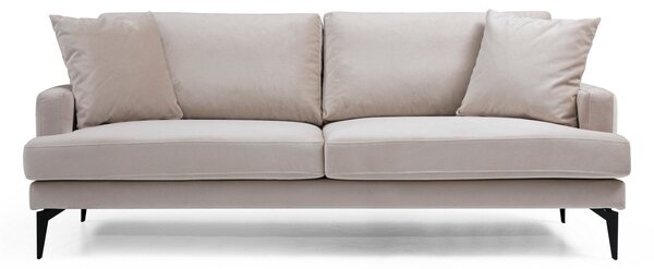 Canapea cu 3 Locuri Yase, Bej, 205 x 88 x 90 cm