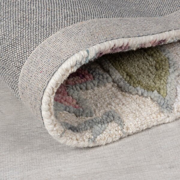 Covor crem țesut manual din lână 120x170 cm Tania Floral – Flair Rugs