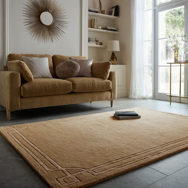 Covor teracotă țesut manual din lână 120x170 cm Gatsby – Flair Rugs