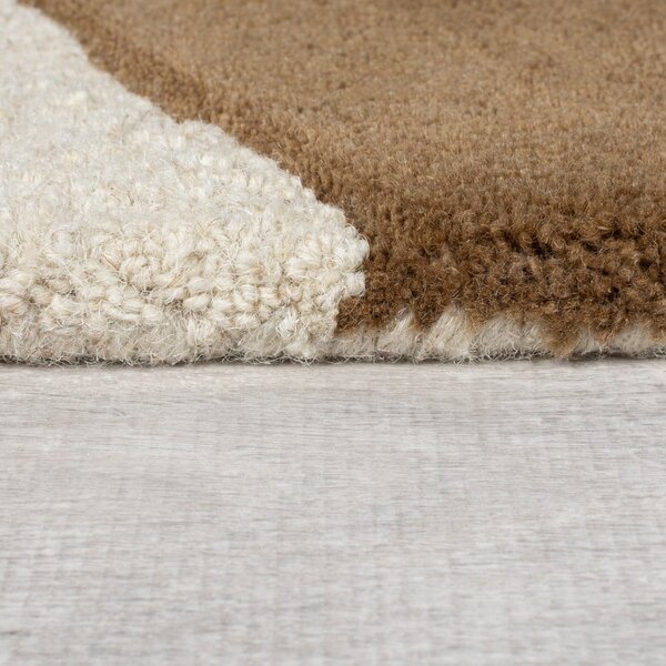 Covor maro-bej țesut manual din lână 200x290 cm Glow – Flair Rugs