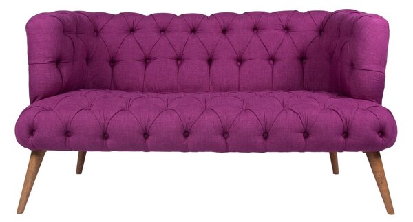 Canapea cu 2 Locuri West Monroe, Violet, 140 x 75 x 76 cm