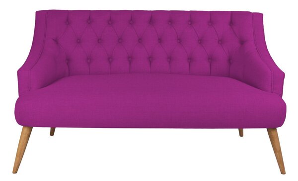 Canapea cu 2 Locuri Lamont, Violet, 140 x 74 x 80 cm