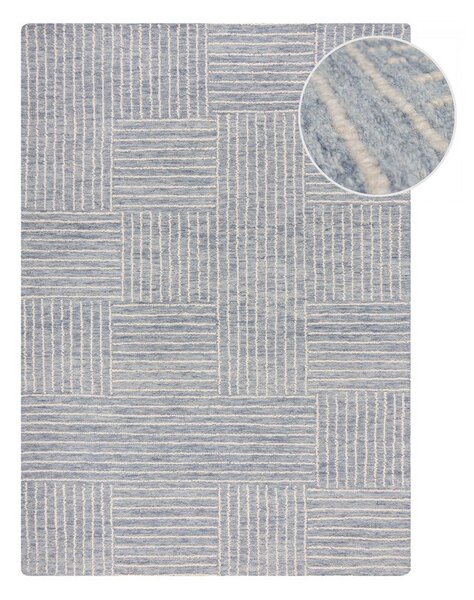 Covor albastru deschis țesut manual din lână 160x230 cm Memphis Wool – Flair Rugs